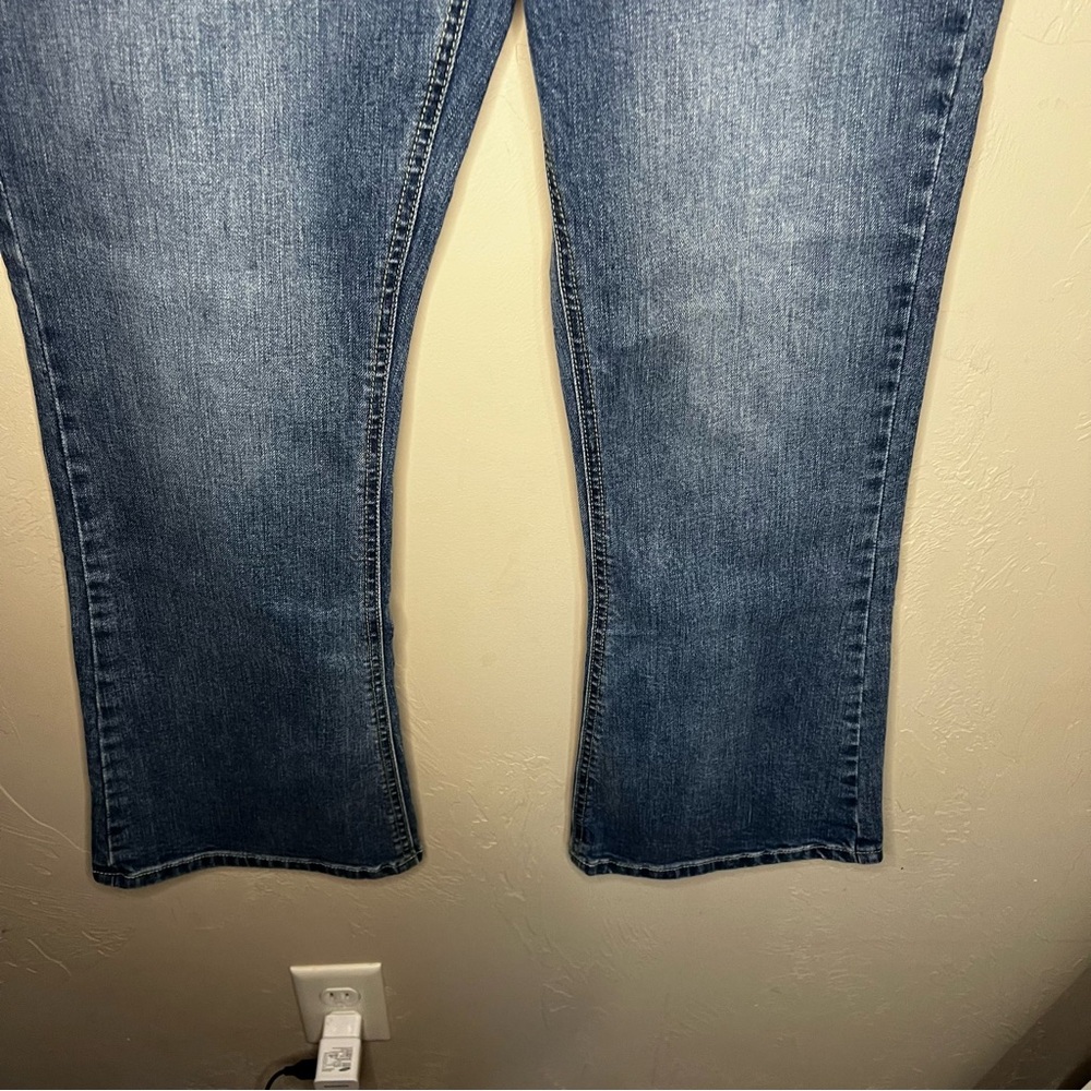 Miu Miu Sailor Button Front High Rise Flare Crop Denim Jeans - Picture 4 of 11